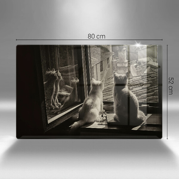 Tábua para cozinha Cidade dos gatos e janela