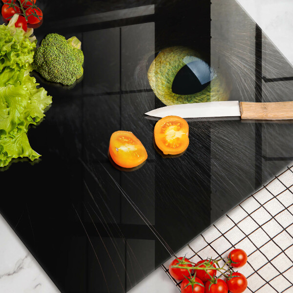 Tábua de corte de vidro Olhos de gato de animais