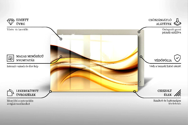 Tábua para cozinha Linhas de fumaça abstratas