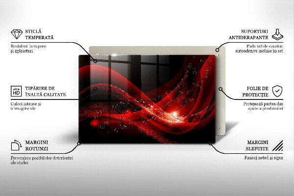 Tábua de corte de vidro Abstração moderna