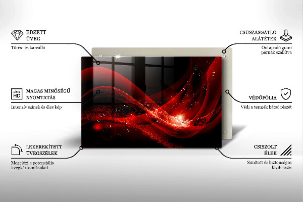 Tábua de corte de vidro Abstração moderna