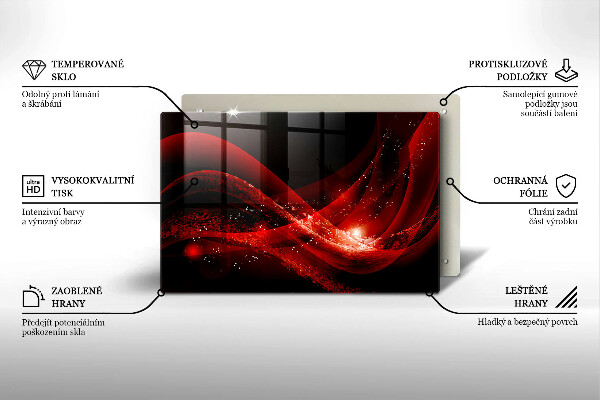 Tábua de corte de vidro Abstração moderna