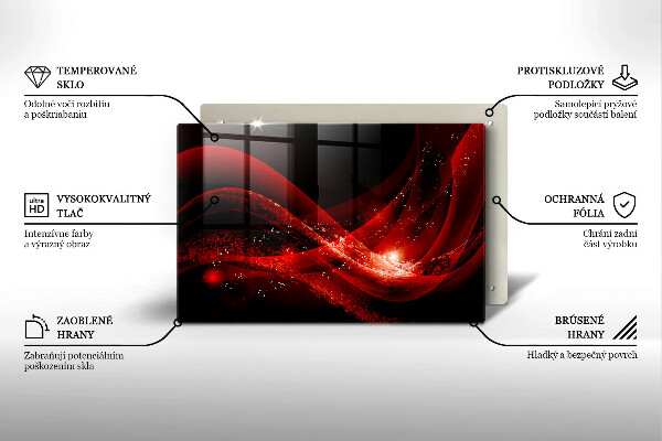 Tábua de corte de vidro Abstração moderna