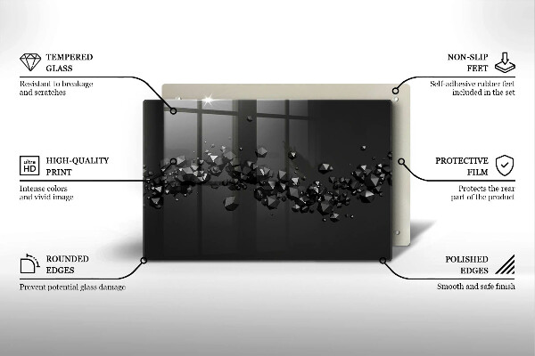 Tábua de cortar alimentos Formas abstratas 3D