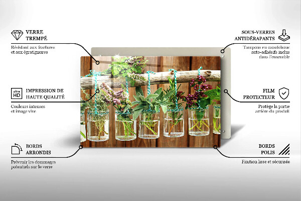Tábua para corte Plantas de ervas vintage