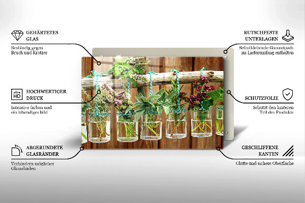 Tábua para corte Plantas de ervas vintage