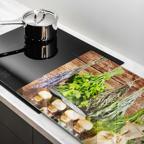 Tábua para cozinha Ervas, especiarias e madeira