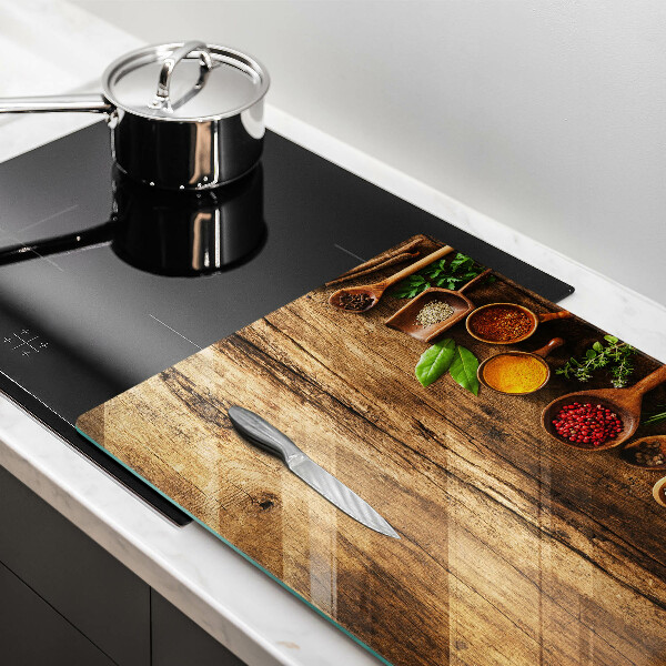 Tábua de cortar Colheres de madeira para especiarias