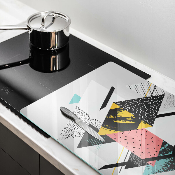 Tábua de vidro Triângulos abstratos