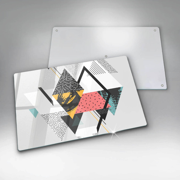 Tábua de vidro Triângulos abstratos