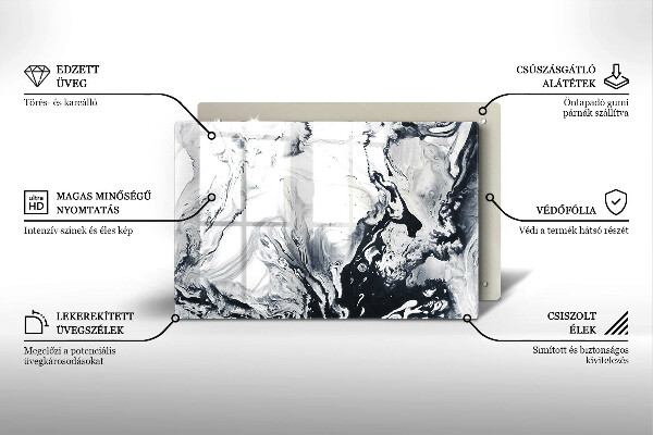 Tábua de cortar alimentos Abstração de tinta