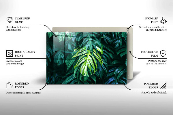 Tábua para corte Folhas de monstera selvagem