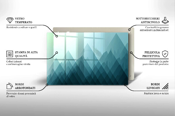 Tábua para cozinha Montanhas abstratas