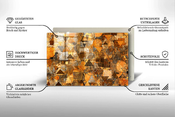 Tábua para corte Padrão de formas geométricas