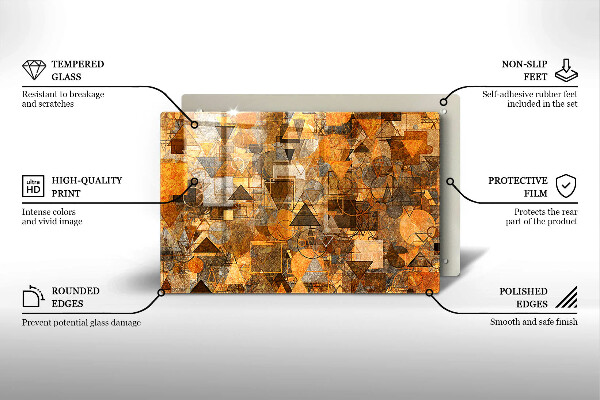 Tábua para corte Padrão de formas geométricas