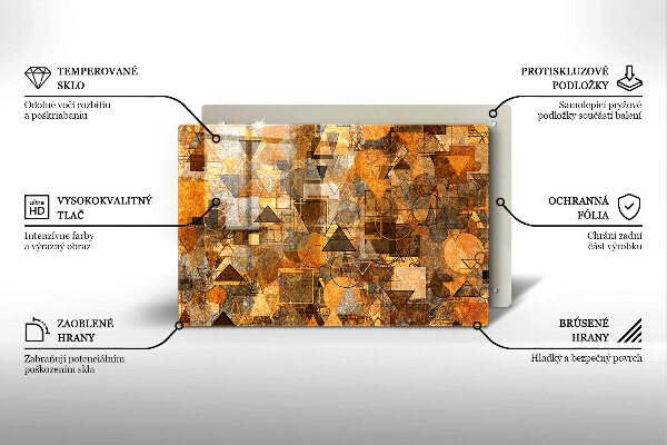 Tábua para corte Padrão de formas geométricas