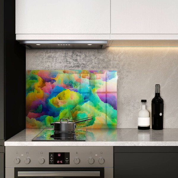 Tábua de corte de vidro Abstração colorida