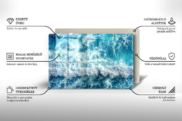 Tábua de corte Ondas do mar