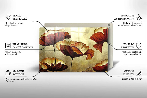 Tábua cozinha Flores boho pintadas