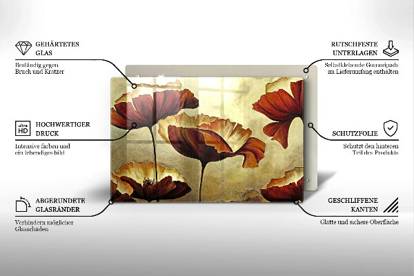 Tábua cozinha Flores boho pintadas