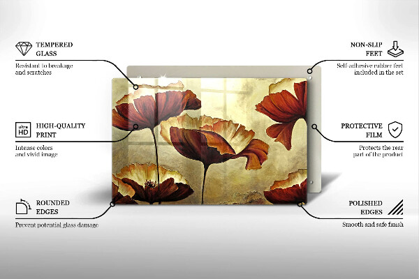 Tábua cozinha Flores boho pintadas