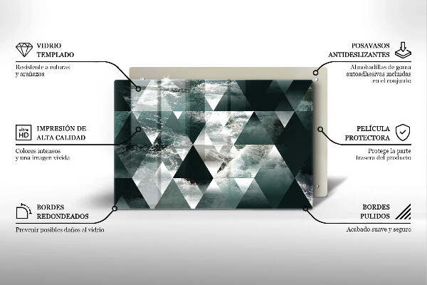 Tábua para cozinha Triângulos e água