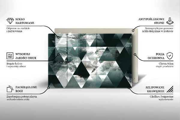 Tábua para cozinha Triângulos e água