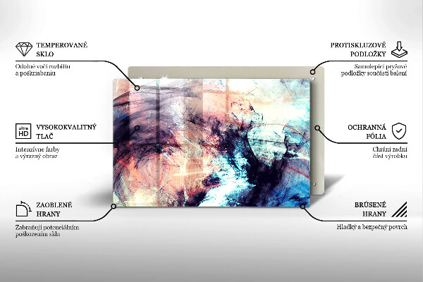 Tábua de cortar alimentos Abstração pintada