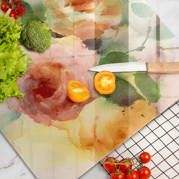 Tábua de cortar Flores pintadas