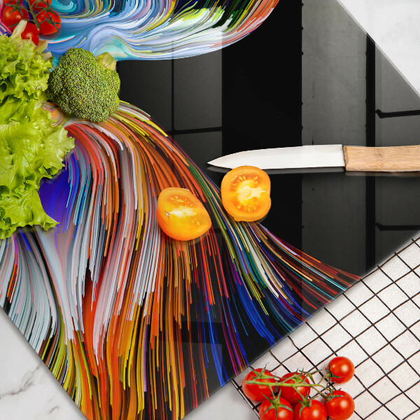 Tábua de corte de vidro Beijo abstrato