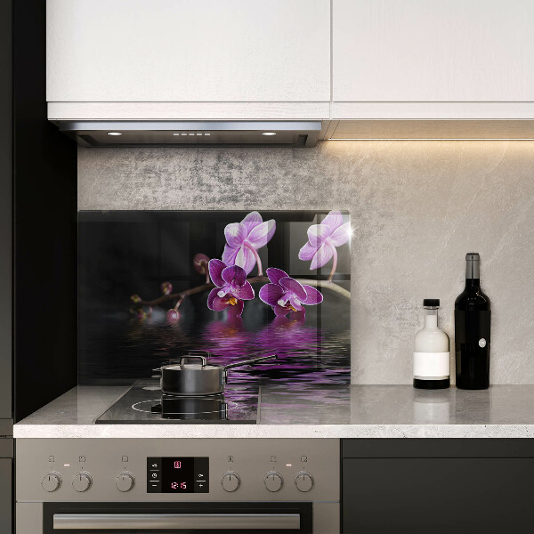 Tábua de corte de vidro Água Zen de Orquídea