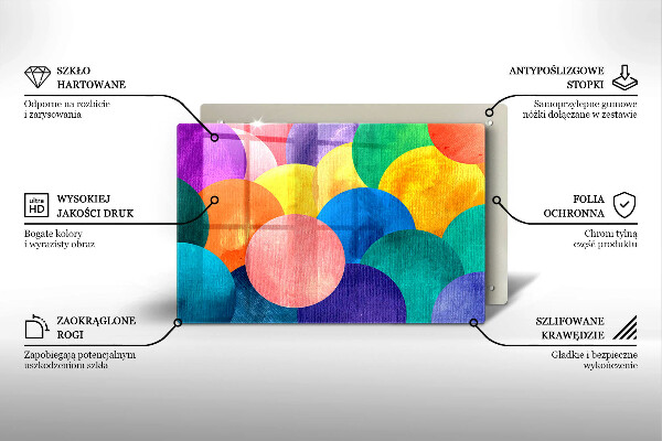 Tábua de cortar Círculos coloridos