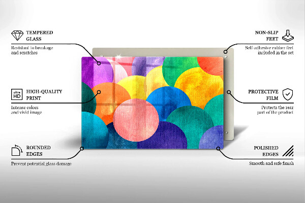 Tábua de cortar Círculos coloridos