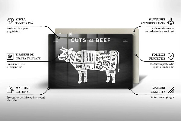 Tábua de cortar alimentos Carne de vaca