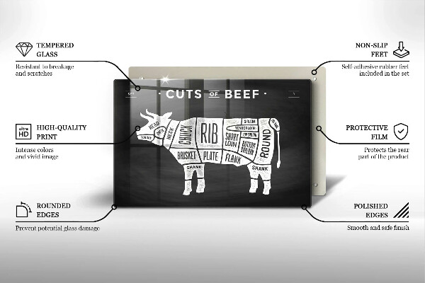 Tábua de cortar alimentos Carne de vaca
