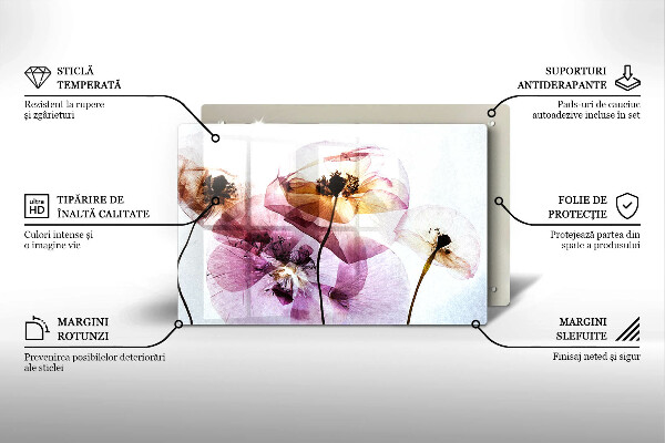 Tábua de corte Flores delicadas