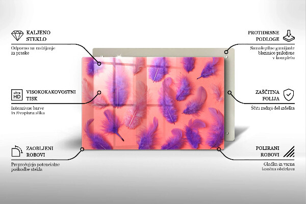 Tábua de cortar alimentos Penas fofas