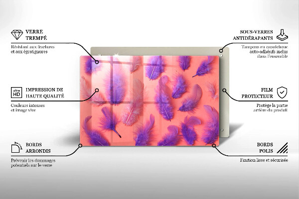 Tábua de cortar alimentos Penas fofas