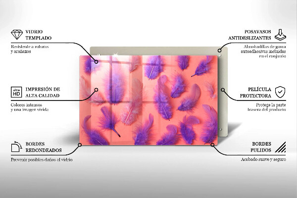 Tábua de cortar alimentos Penas fofas
