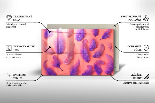 Tábua de cortar alimentos Penas fofas