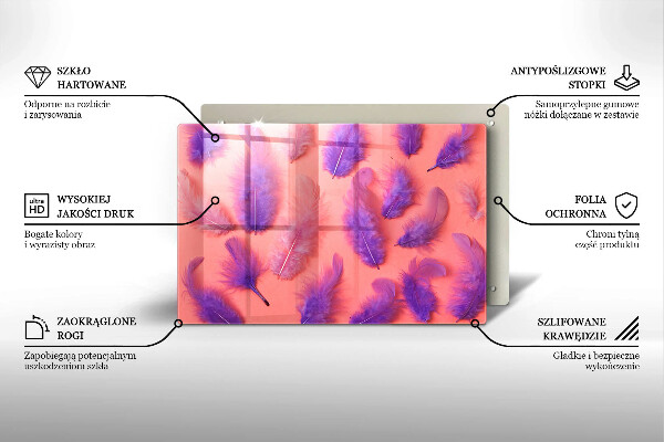 Tábua de cortar alimentos Penas fofas