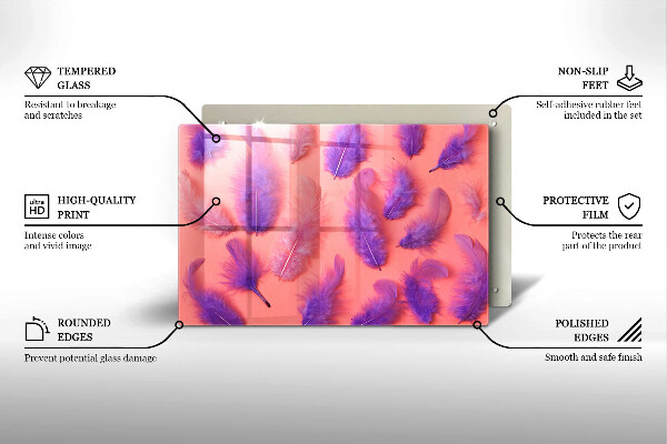 Tábua de cortar alimentos Penas fofas