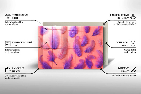 Tábua de cortar alimentos Penas fofas