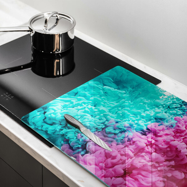 Tábua de corte Fumaça rosa-turquesa