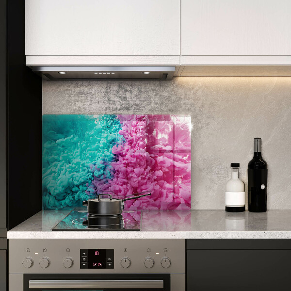 Tábua de corte Fumaça rosa-turquesa