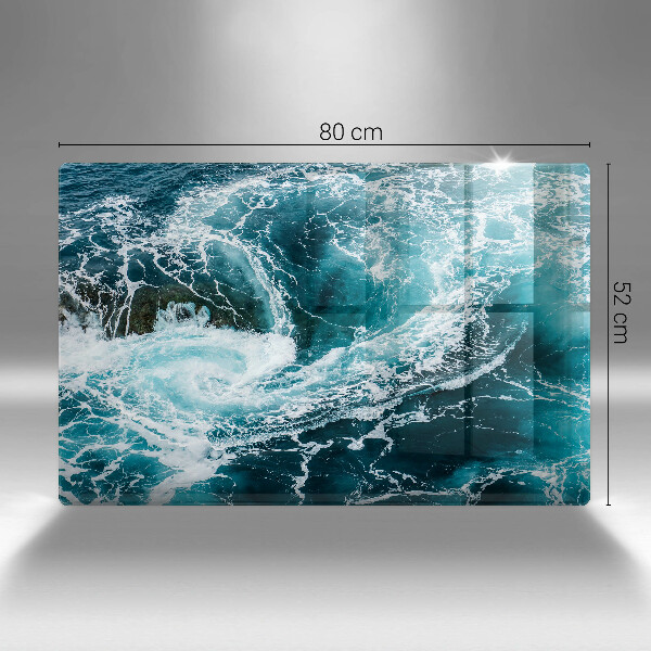 Tábua de cortar alimentos Ondas espumosas de água