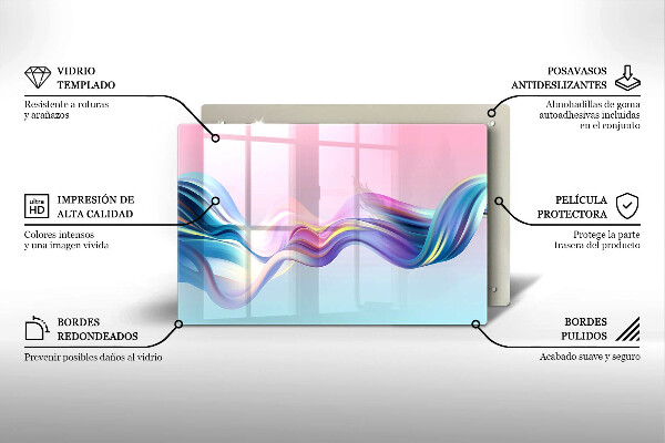 Tábua cozinha abstração pastel