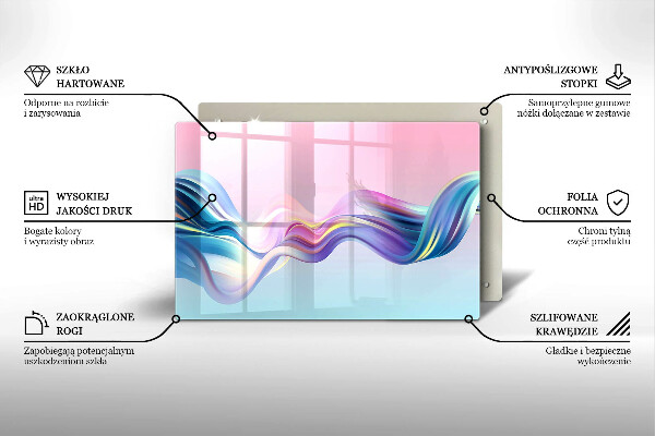 Tábua cozinha abstração pastel