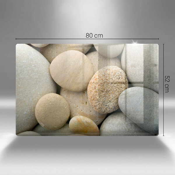 Tábua de corte de vidro Padrão de pedras ovais