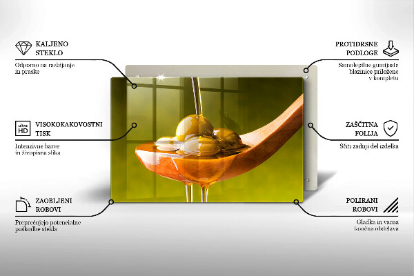 Tábua de cortar alimentos Azeite e azeitonas